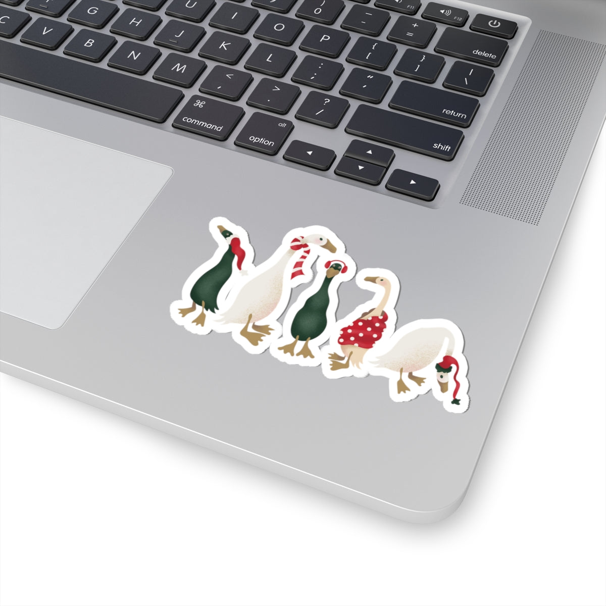 Festive Geese Kiss-Cut Sticker