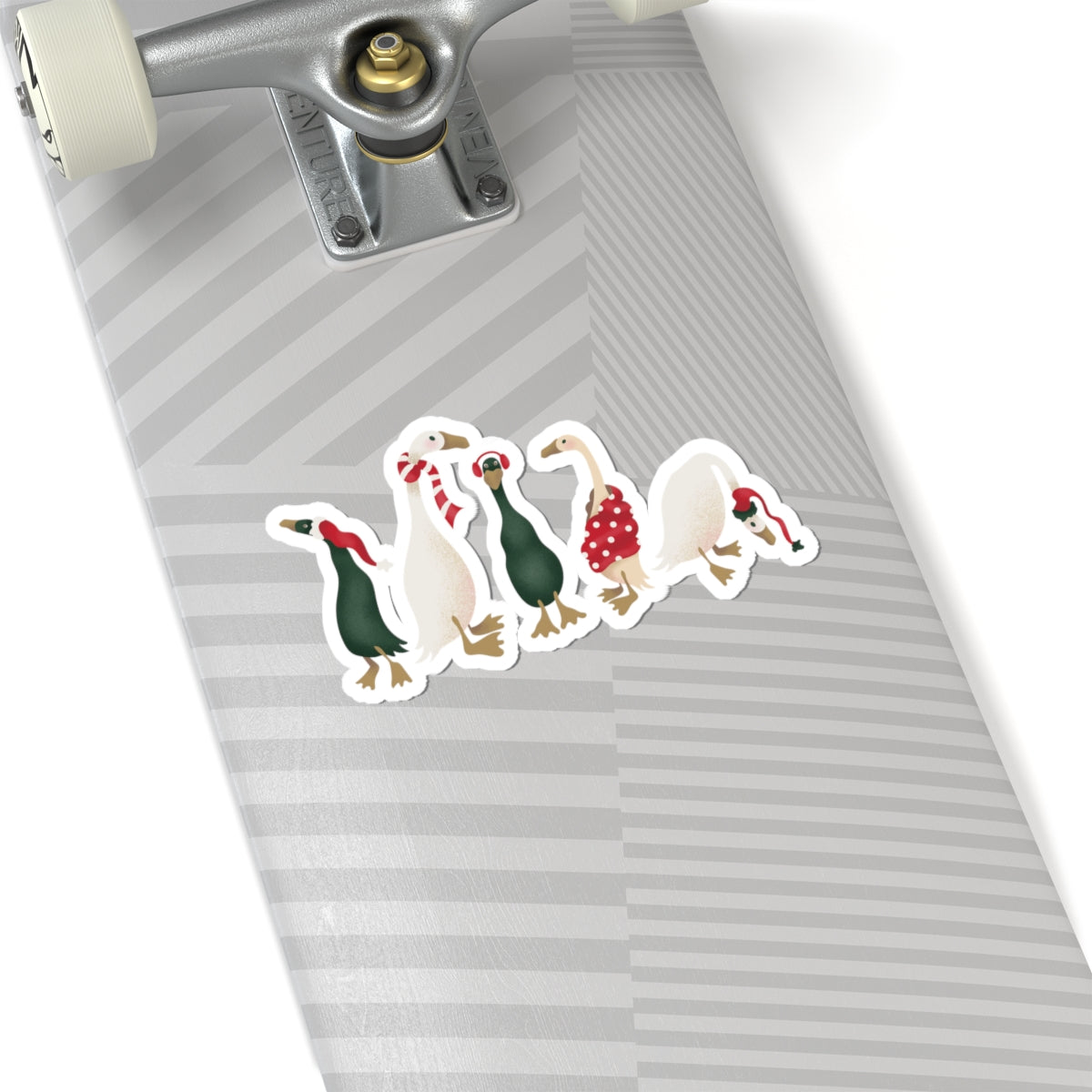 Festive Geese Kiss-Cut Sticker