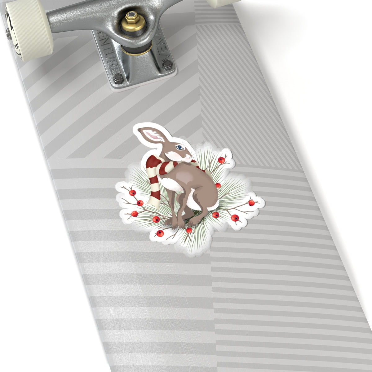 Holiday Hare Kiss-Cut Sticker