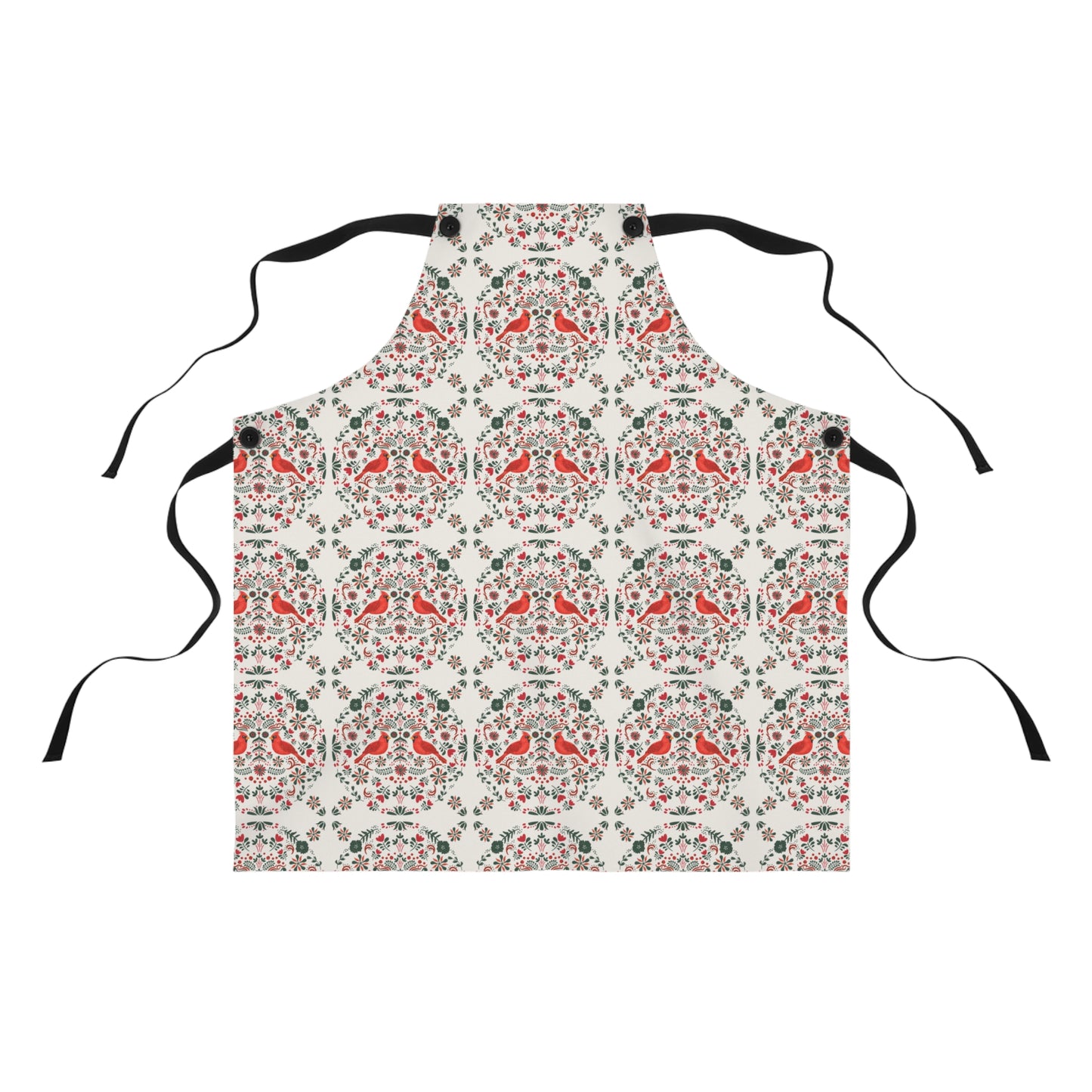 Cardinals on Cream Apron