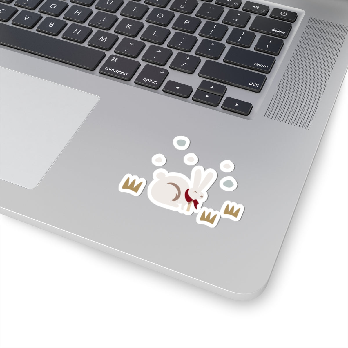 Holiday Bunny Kiss-Cut Sticker
