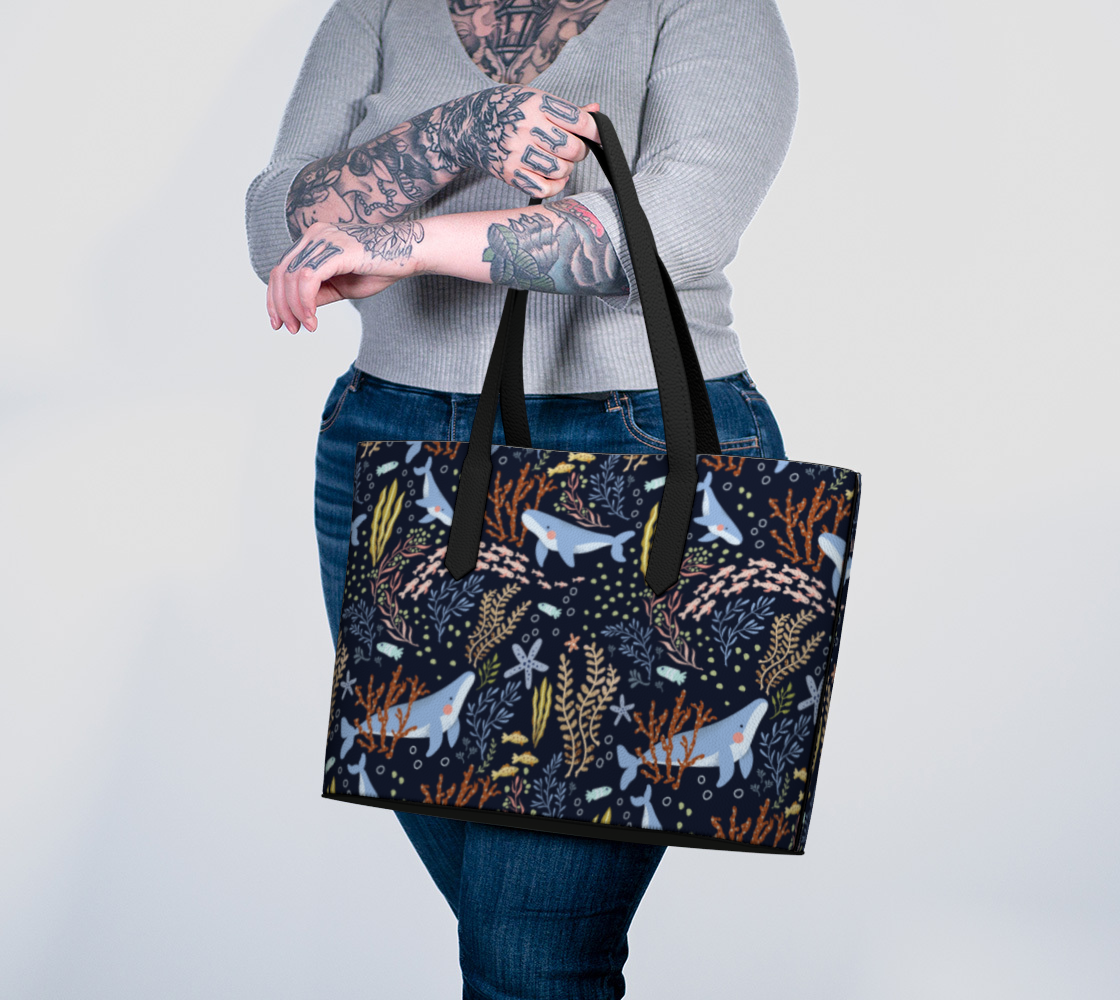 Under the Sea Vegan Leather Tote Bag