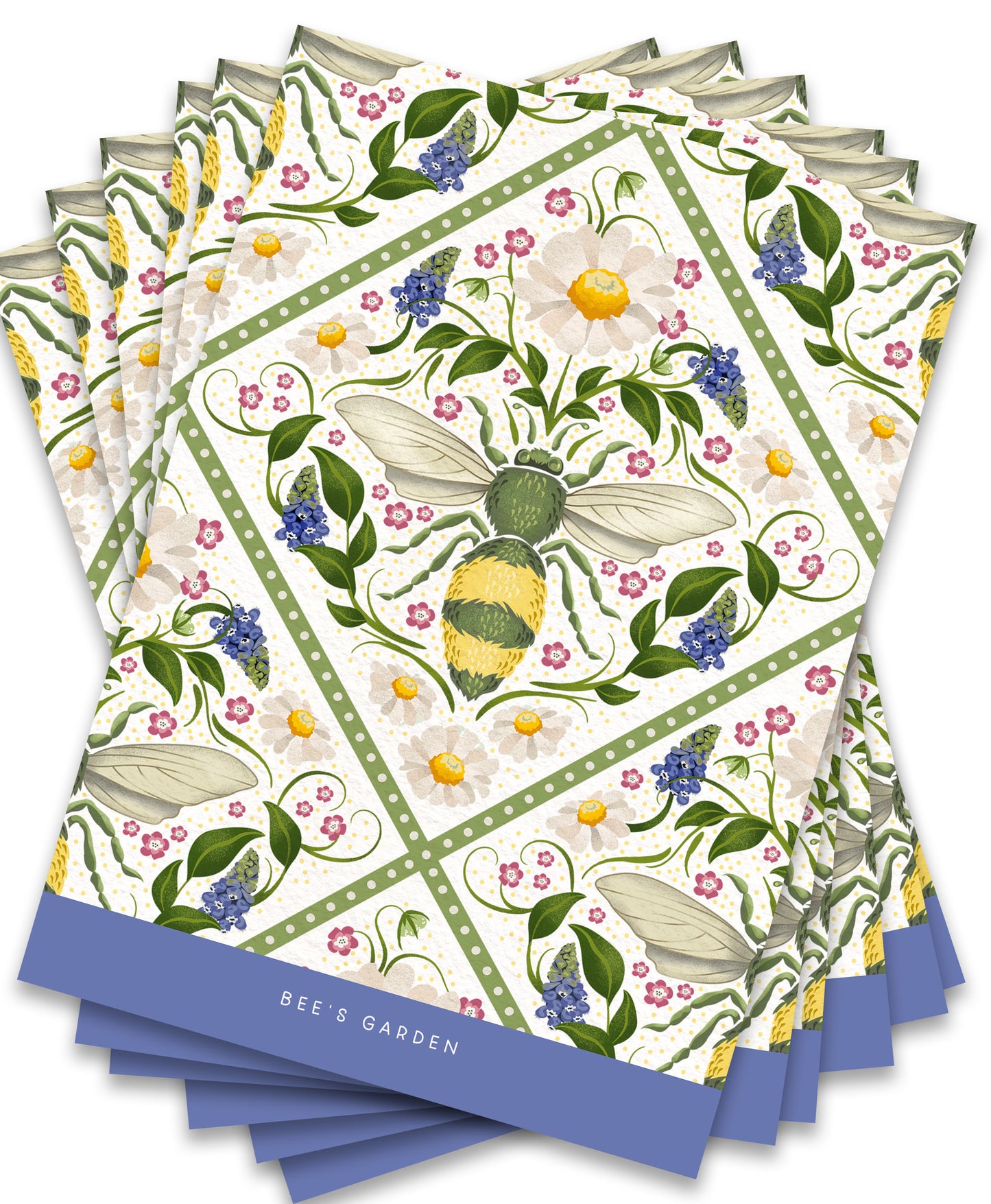 Garden Bee Greeting Card 6 Pack