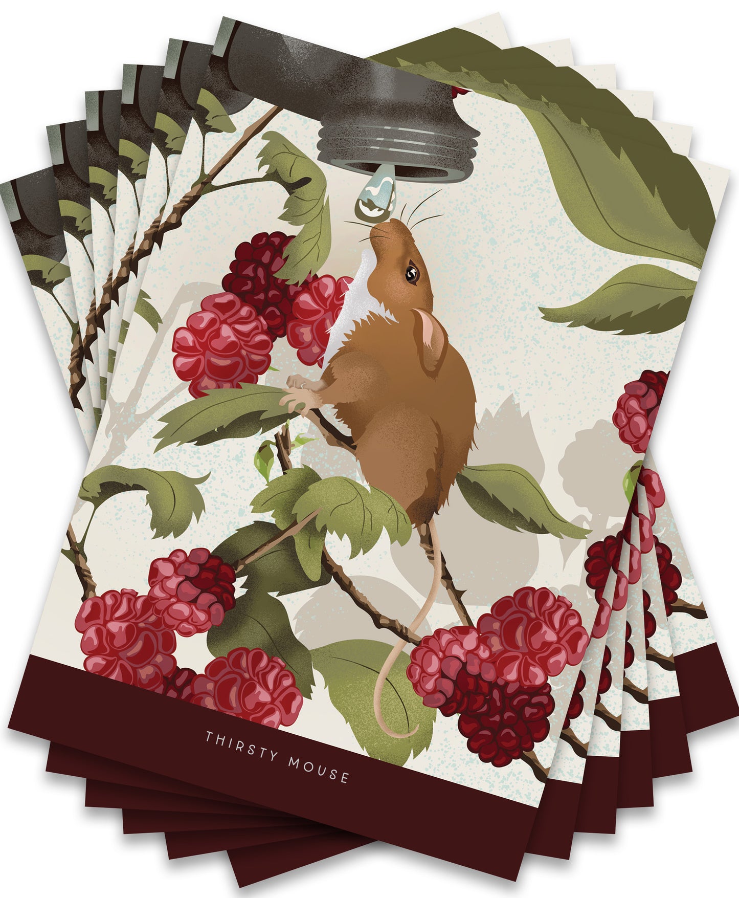 Thirsty Mouse Greeting Card 6 pack