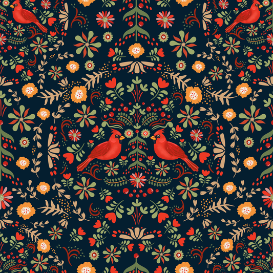 Cardinal Holiday Vegan Leather Tote Bag