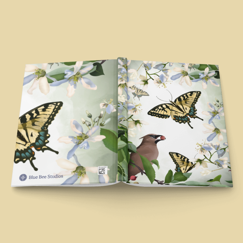 Waxwing & Swallowtails | Hardcover Journal