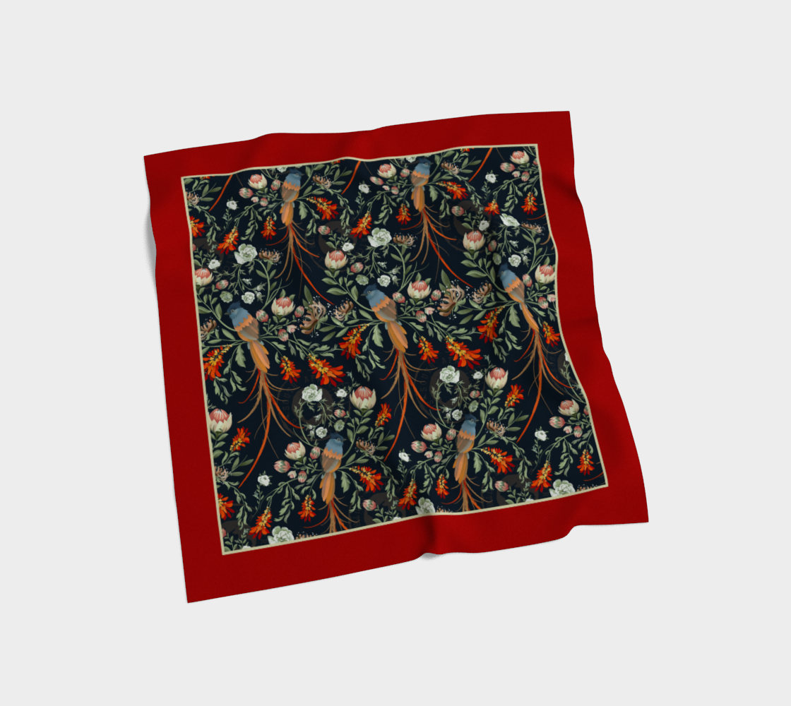 Flycatcher Silk Scarf
