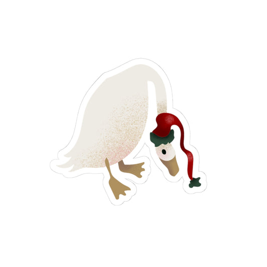 Holiday Goose Kiss-Cut Sticker