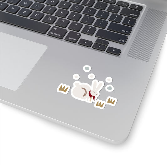 Holiday Bunny Kiss-Cut Sticker