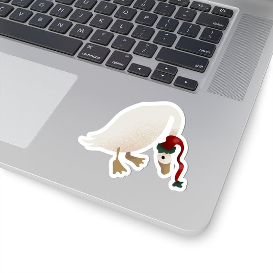 Holiday Goose Kiss-Cut Sticker