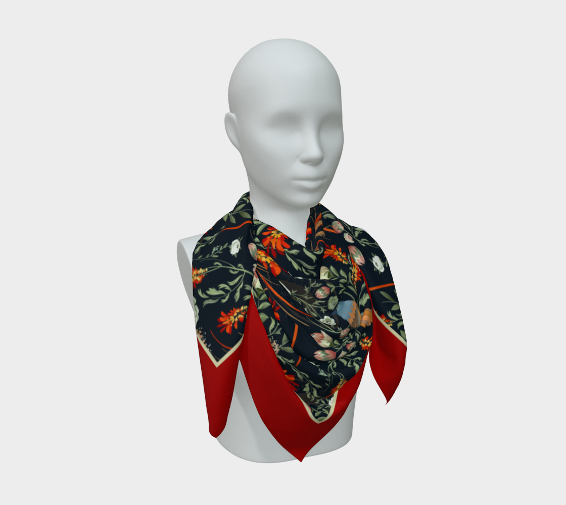 Flycatcher Silk Scarf